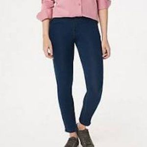 NWT MARTHA STEWART ZIP ANKLE JEANS DARK INDIGO 10P (PETITE)